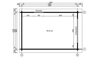 Garage Savoie | 360 x 540 cm | Houten garagedeur | Wanddikte 70 mm