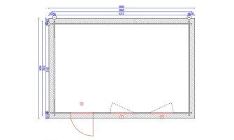 Houten garage Australie | Plat dak | 360 x 540 cm | Houten garagedeur | Wanddikte 44 mm