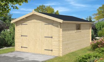 Houten garage Limousin | 330 x 480 cm | Houten garagedeur | Wanddikte 34 mm