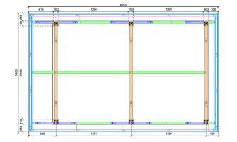 Enkele carport Ononis | Plat dak | Douglas hout | 380 x 620cm