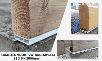 Lamellen voor PVC-bodemplaat - 50 x 9 x 2500mm