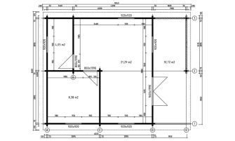 Tuinhuis Orégon 600 x 790 x 324 cm + Luifel 210 cm | Zadeldak | Wanddikte 70mm