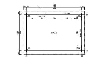 Houten garage Chambery | 360 x 548 cm | Gemotoriseerde sectionaaldeur | Wanddikte 44 mm