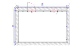 Garage Moutier | 360 x 548 cm | Houten garagedeur | Wanddikte 68 mm