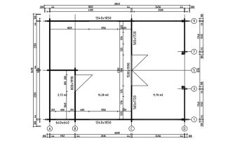 Tuinhuis Jersey 485 x 640 x 297 cm + Luifel 270 cm | Zadeldak | Wanddikte 44mm