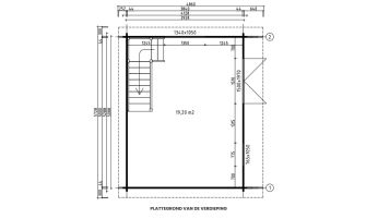 Chalet Perpignan 20 incl. slaapzolder | 500x 400cm | Zadeldak | Wanddikte 44mm