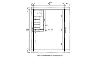 Chalet Perpignan 20 incl. slaapzolder | 500x 400cm | Zadeldak | Wanddikte 44mm