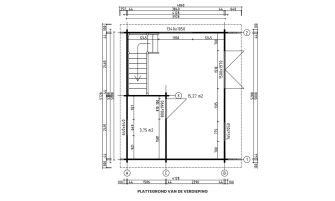 Chalet Perpignan 20/V2 incl. slaapzolder | 500x 400cm | Zadeldak | Wanddikte 44mm