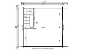 Chalet Perpignan 25 incl. slaapzolder | 500x 500cm | Zadeldak | Wanddikte 44mm