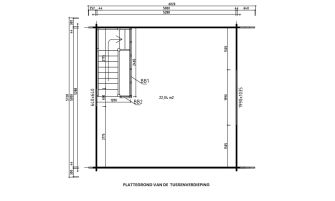 Chalet Perpignan 25/V2 incl. slaapzolder | 500x 500cm | Zadeldak | Wanddikte 44mm